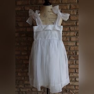 Strasburg By Sheree Aust Heirloom Collection White Chiffon Formal Dress Sz 6 Yrs